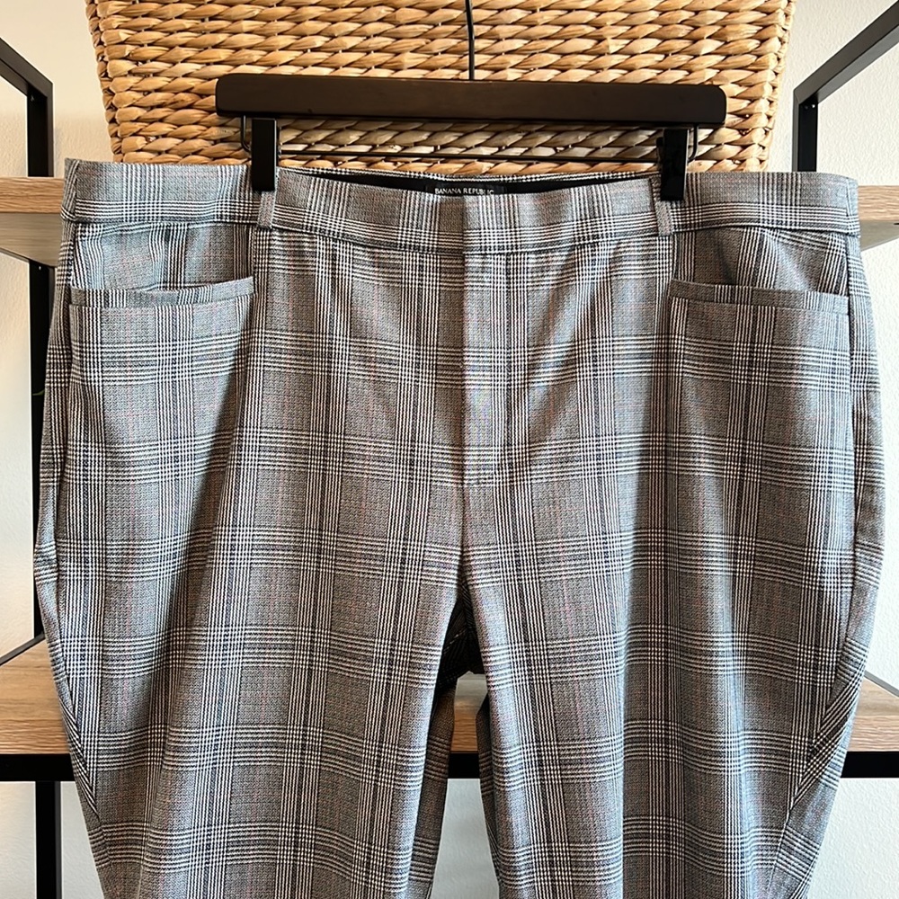 Banana Republic Sloan Plaid High-Rise Dress Pant Crop Trouser, 20 Short - Picture 2 of 11